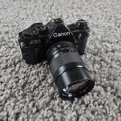 Canon AE-1 Program Camera Body + Ozeck 2 Lens Black • £120