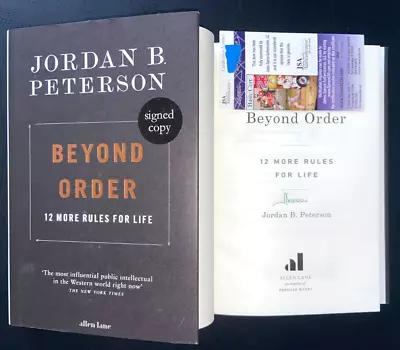 Jordan B Peterson Signed Beyond Order 1st Hc Book 12 More Rules For Life Jsa • $384.54
