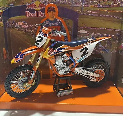 New-Ray 1:10 Scale Red Bull KTM 450 SX-F (Cooper Webb) For Adults Unisex • $54.95