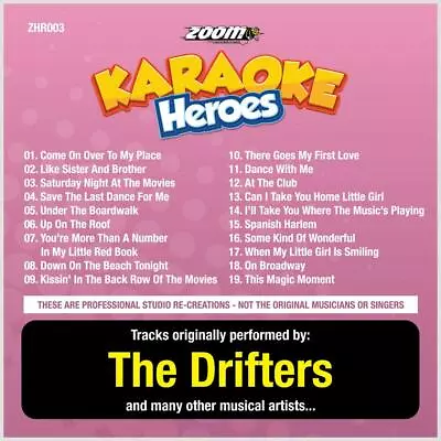 Drifters Karaoke CDG Disc - Zoom Karaoke Heroes Vol 3 19 Tracks CD+G ZHR003 • £6.99