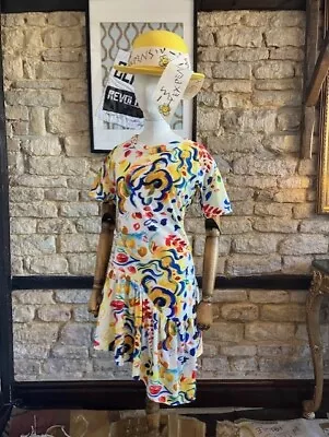 £225 • Buy Pre-loved Vivienne Westwood Anglomania Asymetric Painted Dress Size Xl