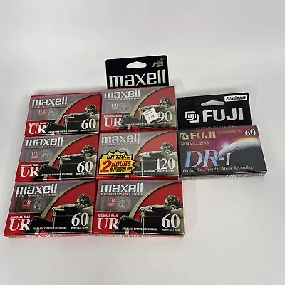Maxell Blank Tapes Audio Cassette UR 60 90 120 Minutes Lot Of 7 New Sealed • $15.99