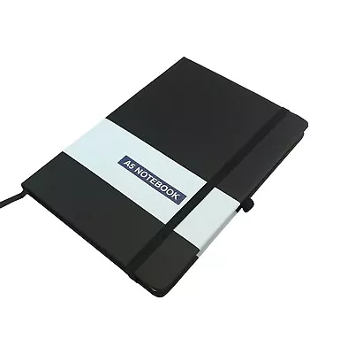 A5 Hardback Lined Notebook Ruled Notepad Notes Journal Premium Book Pen Holder • £3.99