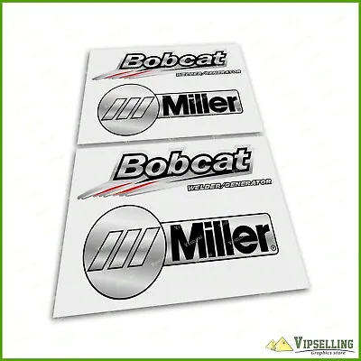 Miller Welder Generator BOBCAT Black Silver Laminated Decals Stickers Set • $24.70