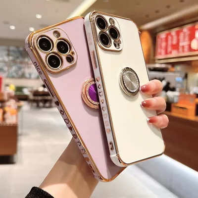 $8.46 • Buy Case For IPhone 14 13 12 Pro Max 11 XS XR 7 8 Heart Ring Holder Shockproof Cover