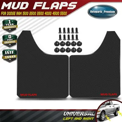 2PCS Black Universal Splash Guards Mud Flaps Mudguard For Dodge Car Pickup Truck • $17.19