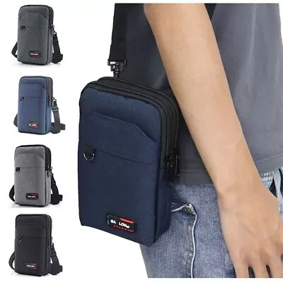 Men's Waist Bag Fanny Pack Shoulder Chest Bags Phone Travel Pouch Waterproof • £6.54