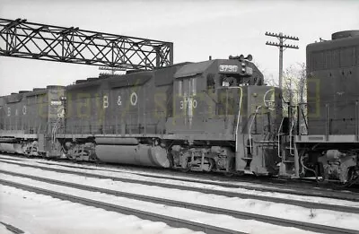 BO Baltimore & Ohio EMD GP40 Locomotive #3730 - Vintage Railroad Negative • $19.45