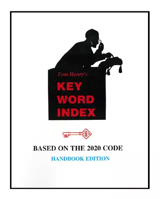 2020 NEC Key Word Index By Tom Henry (Handbook NEC Edition) • $24