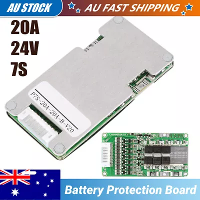 24V 20A 7S Lithium Li-ion LiFePO4 Battery BMS Protection Board Cell Board Set AU • $23.04