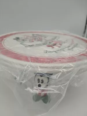 Mickey Mouse 12  Cake Stand Plate “Our Family Tree” Holiday Line NEW • $55