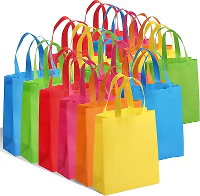 £18.50 • Buy BOENFU 30 Pcs Party Bags With Handles Non-Woven Gift Tote Bags Toy Goody Sweet