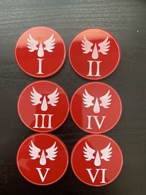 £9.50 • Buy 40k Space Marines, Blood Angels, Objective Markers Set