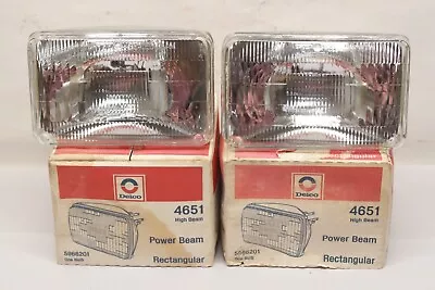 NOS 1970's 1980's Chevrolet GM AC Headlight High Beam Square Bulbs Pair 4651 • $7.50