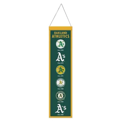 Oakland Athletics A's Embroidered Retro Logo's Wool Banner 8  X 32  Wincraft 👀 • $45