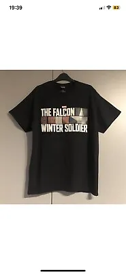 Marvel Falcon & Winter Soldier Logo T Shirt Size L Large FREE POSTAGE • £4.99
