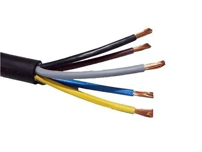 £9.25 • Buy Rubber Cable 5 Core H07rn-f Heavy Duty Cable 6mm 4mm 2.5mm 1.5mm. Various Length