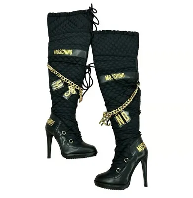 NEW Moschino Over The Knee Thigh High Boots.Size 40 Fits 8.5-9 • $400