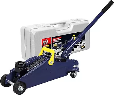 BIG RED Torin Trolley Service/Floor Jack With Storage Case 2 Ton Blue • $52.31