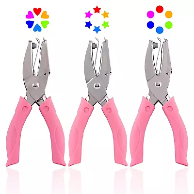 3 PCS Hole Punch Metal Handheld Single Hole Puncher With Plastic Handle Small Ho • $15.28