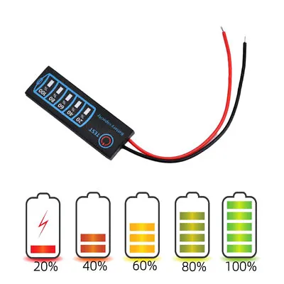 1xLead Acid Lithium Li-ion Battery Capacity Level Voltage Meter Indicator Tester • $2.40