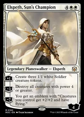 Mint/Near-Mint French - 1 X MTG Elspeth Sun's Champion Commander: March Of The • $1.74