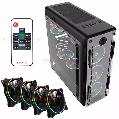 Gaming Tower Case GX Optical ATX/mATX/ITX Computer PC Case 4x RBG Fan Controller • $128