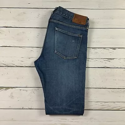 J. Crew Jeans Mens 34x34 Blue 484 Kurabo Japanese Fabric Slim Denim Pants • $29.99