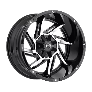 1 New Vision 17X9 6x5.5 6x139.7 12 Gloss Black Machined Face Prowler Wheel/Rim • $177.01