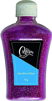 Ultra Fine Glitter In A Reusable Screw Cap Bottle Available In 16 Colours • £1.49