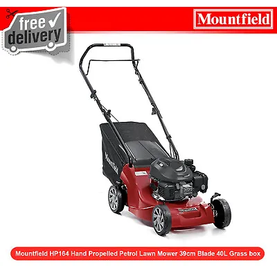 £129.99 • Buy Mountfield HP164 Hand Propelled Petrol Lawn Mower 39cm Blade 40L Grass Box