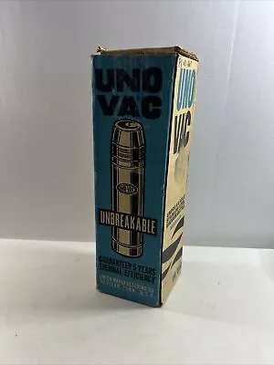 Vintage Uno Vac Stainless Steel Thermos Unbreakable With Box • $0.99