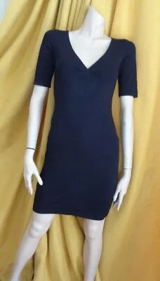 (328OCT) Size 8 Eu34 *H&M* Chic Black Jersey Bodycon Dress • £3.99