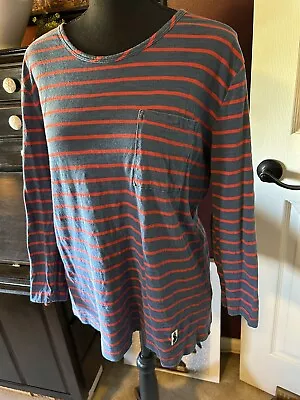 Quaker Marine Supply Blue/Red Seafarer Knit Shirt Sz. XL Softlong Slv Womens • $19.50