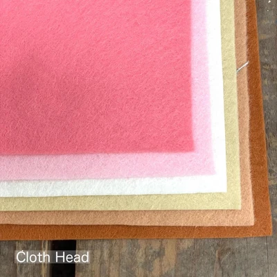 £0.99 • Buy Wool Blend Felt 30% Wool 6 Square Bundle 14cm X 14cm Pink, Neutrals, Brown, Skin