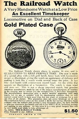 1935 Small Print Ad Of The Railroad Pocket Watch Locomotive Timekeeper • £9.49