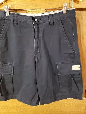 Mens Aeropostale Blue Cargo Capris Bermudas Shorts Size 30 Pockets Cotton Zip • $15.95