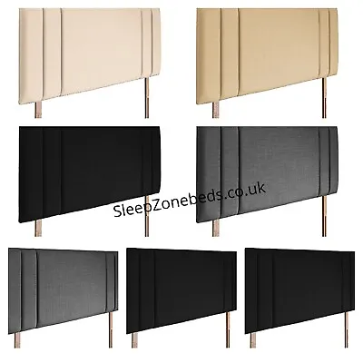 Top Quality Luxury Side Bar Headboard In Chenille Fabric S D K SK Height 26  UK • £51.99