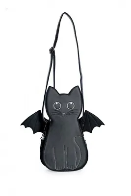 £39.99 • Buy BANNED Apparel Black Gothic Punk Emo Kitty Cat Bat Wings Wendigo Backpack Bag