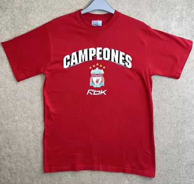 £15 • Buy Liverpool Fc Reebok Campeones Rare Champions League 2005 Final T Shirt Size Xs
