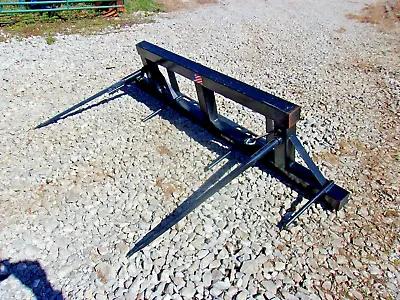 $1595 • Buy New Shop Built Skid Steer  Double Bale Spear ----FREE 1000 MILE DELIVERY FROM KY