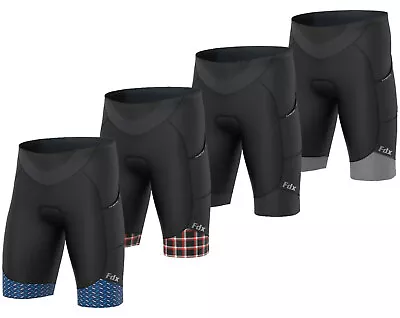 Mens Essentia Cycling Shorts With Pockets 3D AntiBac Gel Padding MTB Bike Shorts • $37.49