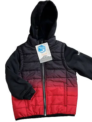 Pacific Trail Size 4/5 Boy Fall Jacket Black Hoodie Vest Water & Wind Resistant • $15.95
