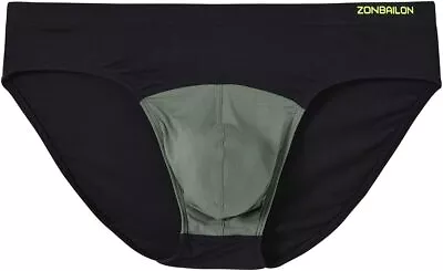 Zonbailon Mens Briefs Bamboo Soft  Breathable Underwear Pouch Bikini Panties • $11.38