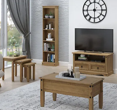 Corona Solid Pine Living Room Furniture Coffee Table Sideboard TV Stane Bookcase • £137.99