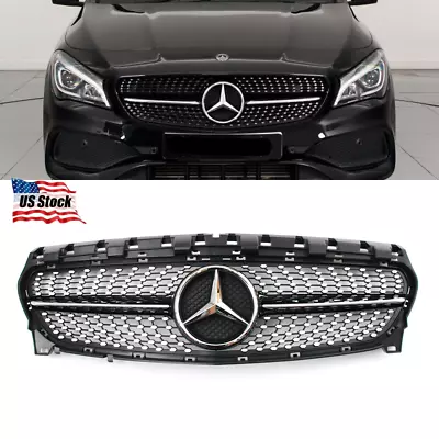 Dia-monds Style Grille W/Emblem Fit Mercedes Benz CLA-Class W117 2013-19 CLA180 • $70.60