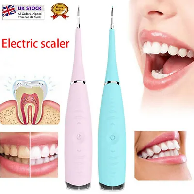 £7.39 • Buy Electric Sonic Dental Scaler Plaque Tartar Calculus Cleaner Remover Tooth Stains