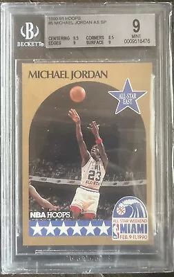 1990 - 91 Hoops All-star Sp Michael Jordan #5 Bgs 9 Mint • $20