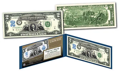 1899 George Washington Two-Dollar Silver Certificate Designed On Modern $2 Bill • $14.95