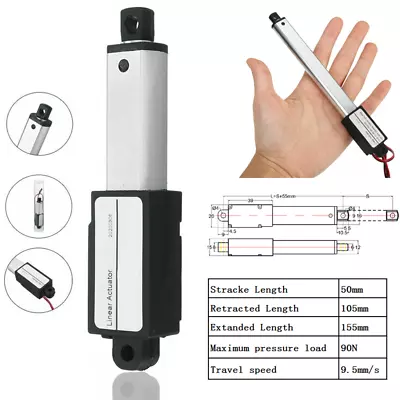 1.18  2  Micro Mini Linear Actuator DC 12V High Speed 1.18 /s Motor Robotics VR • $25.49